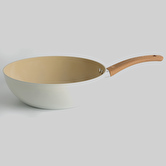 Wok aluminium forgé beige, 28cm Harmony