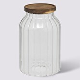 Bocal en verre 3l, acacia Harmony