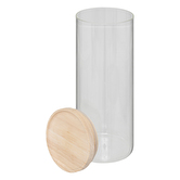 Bocal verre couvercle bois 1,6l Hermet