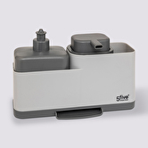 Organiseur évier avec distributeur, gris Néo