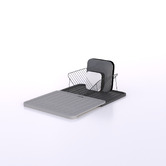 Égouttoir avec rack extensible, gris Néo