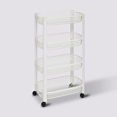 Resserre avec paniers 4 niveaux, blanc 