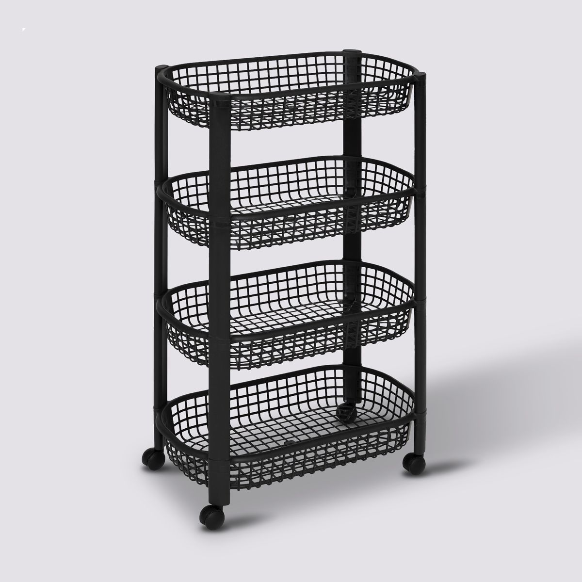 Resserre avec paniers 4 niveaux, noir 