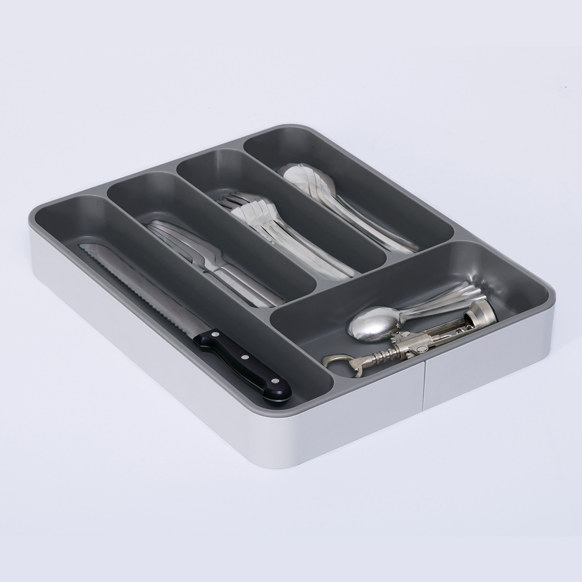 Range-couverts extensible, gris 