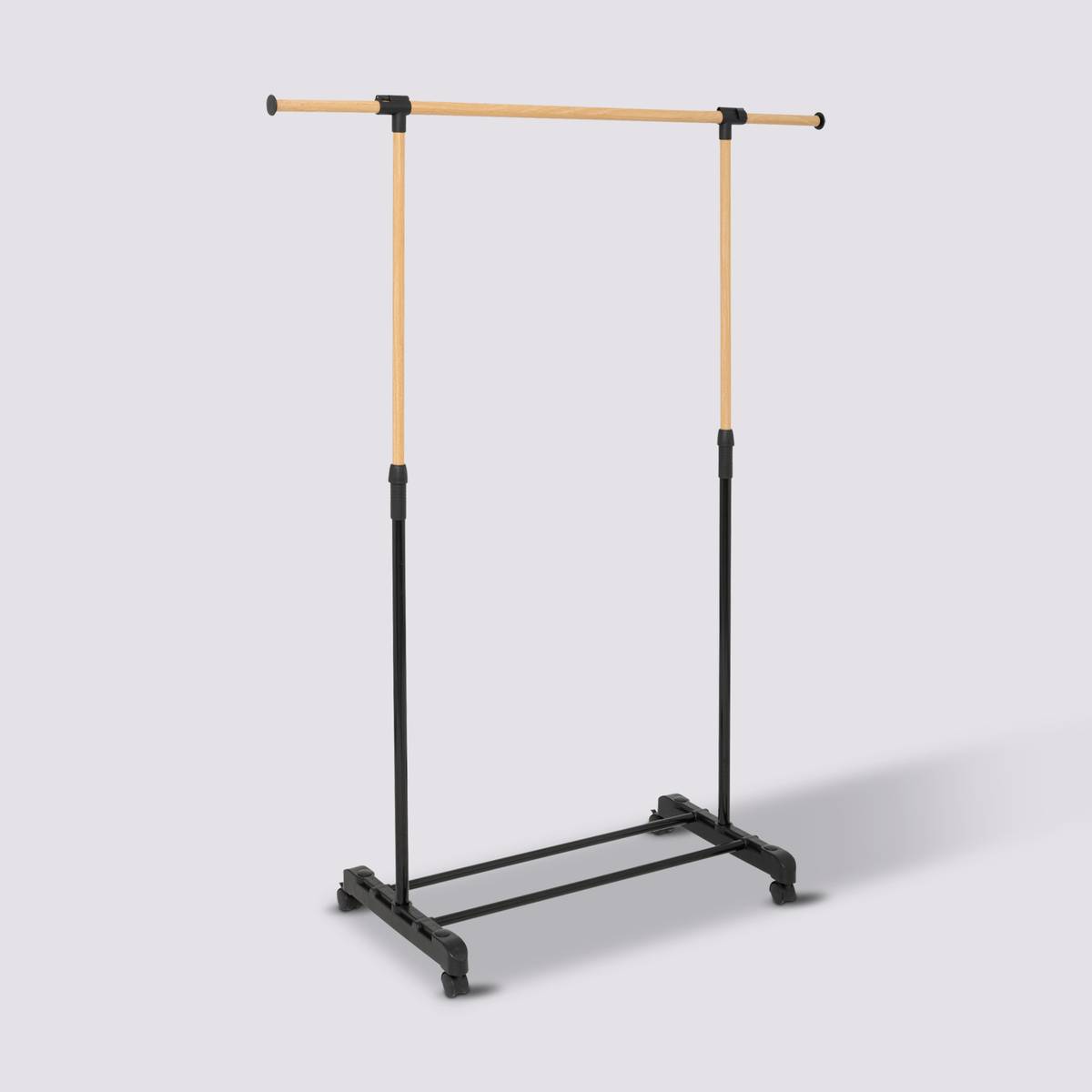 Portant à vêtements extensible, effet bois Woody