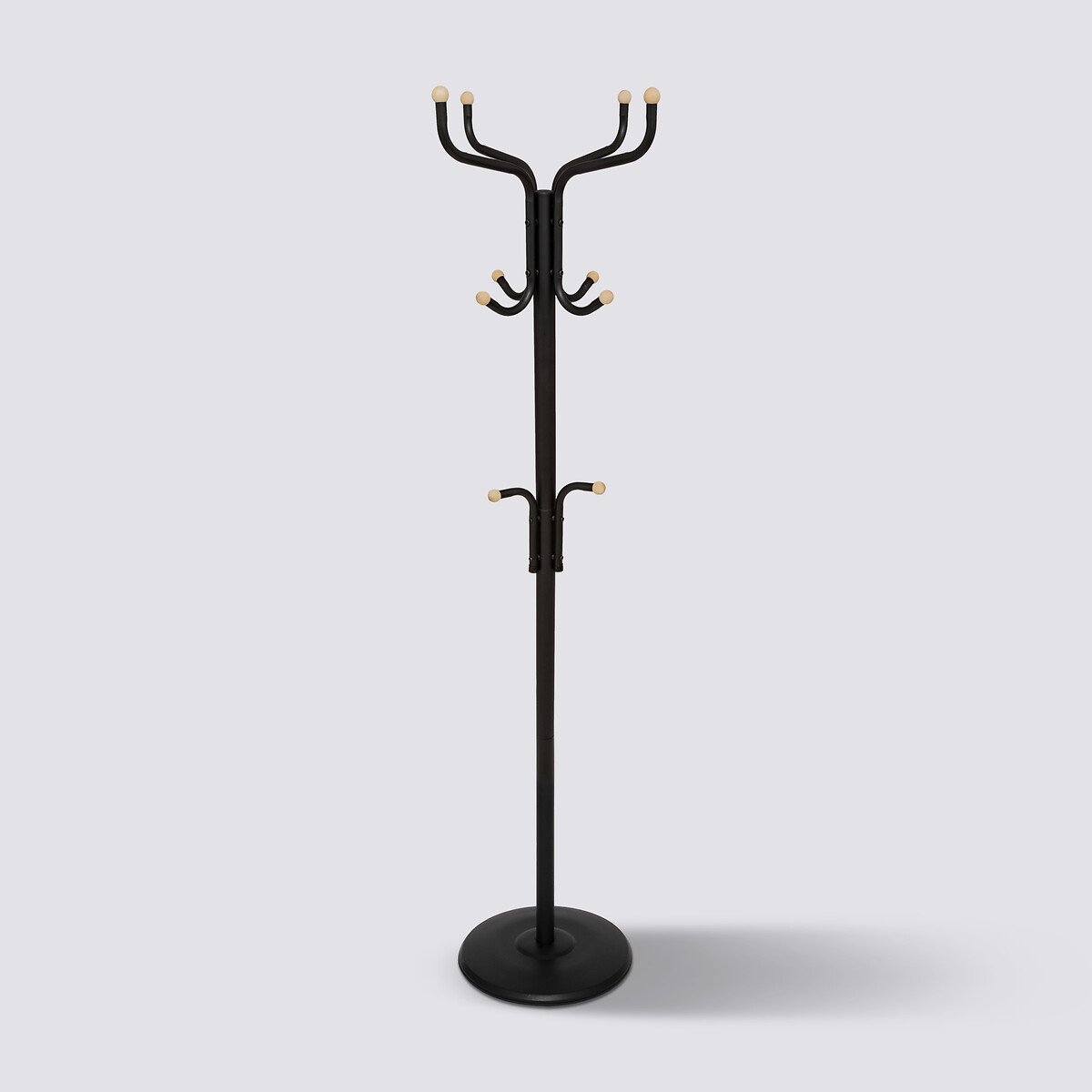 Porte-manteaux 11 patères 176,5cm, noir Blackwood