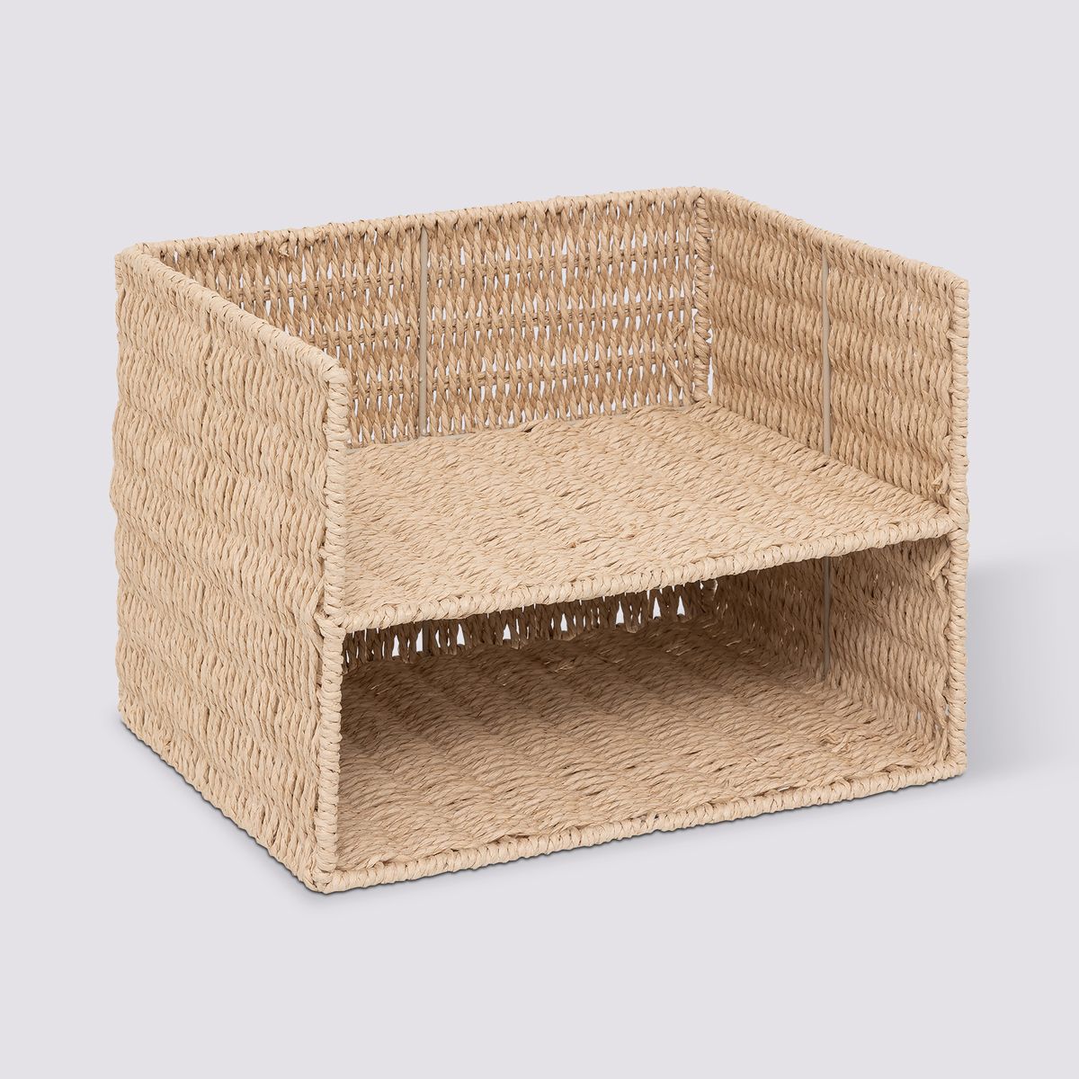 Rack à document double, papier tressé Kord