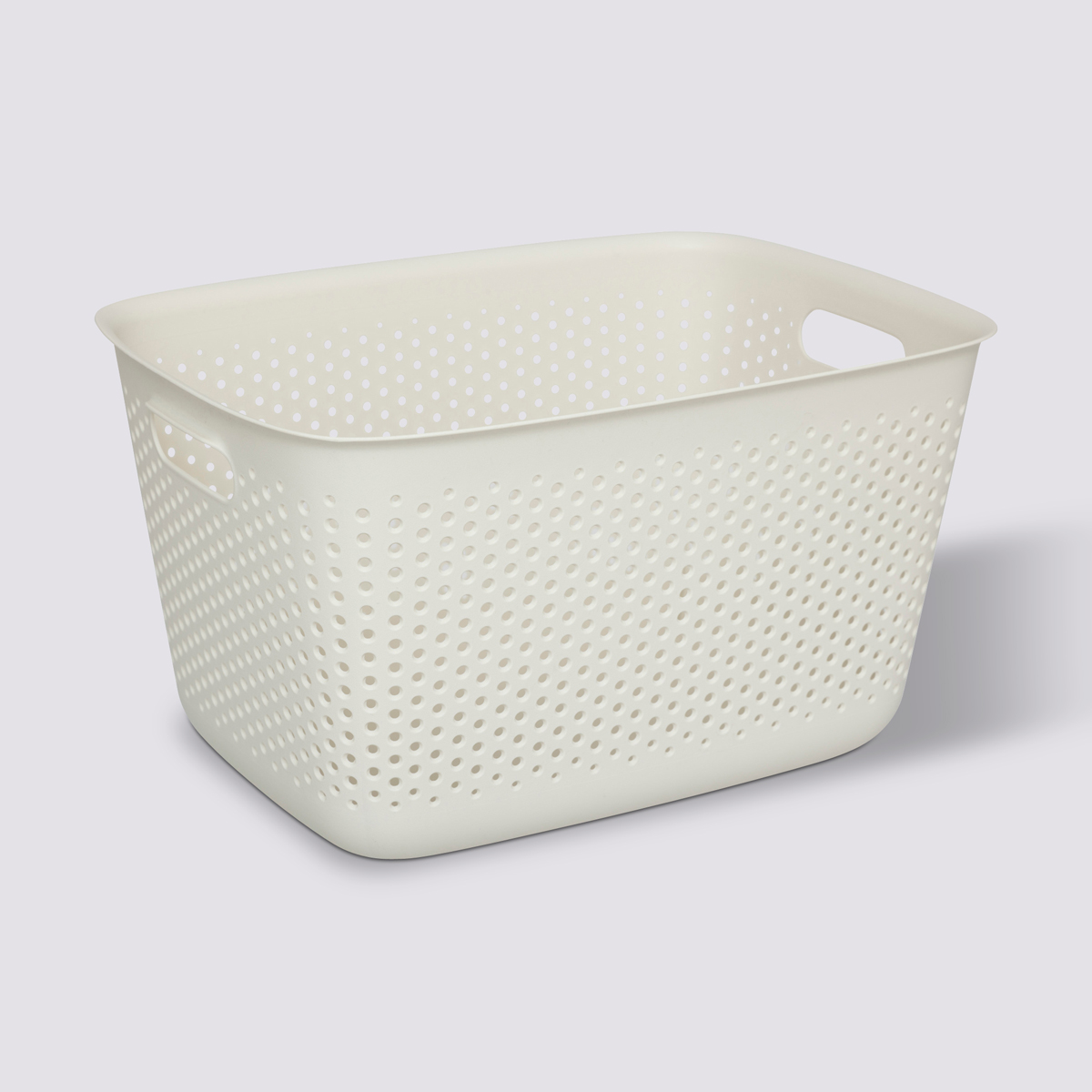 Panier en plastique 17l, crème Tila