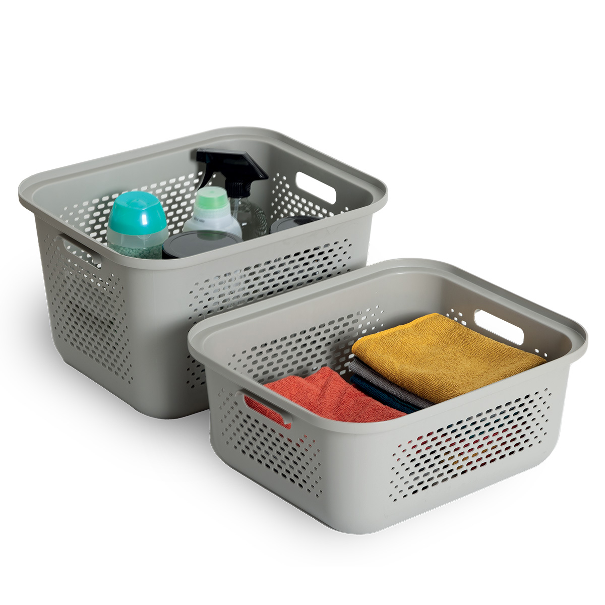 Panier avec couvercle 19,6l, lin Aera