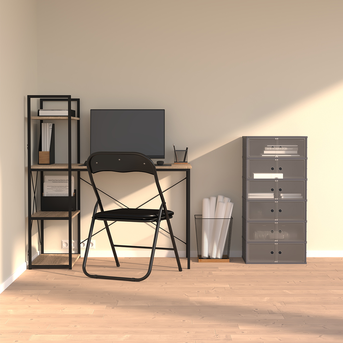 Tour de rangement plastique pliable Fold'n box