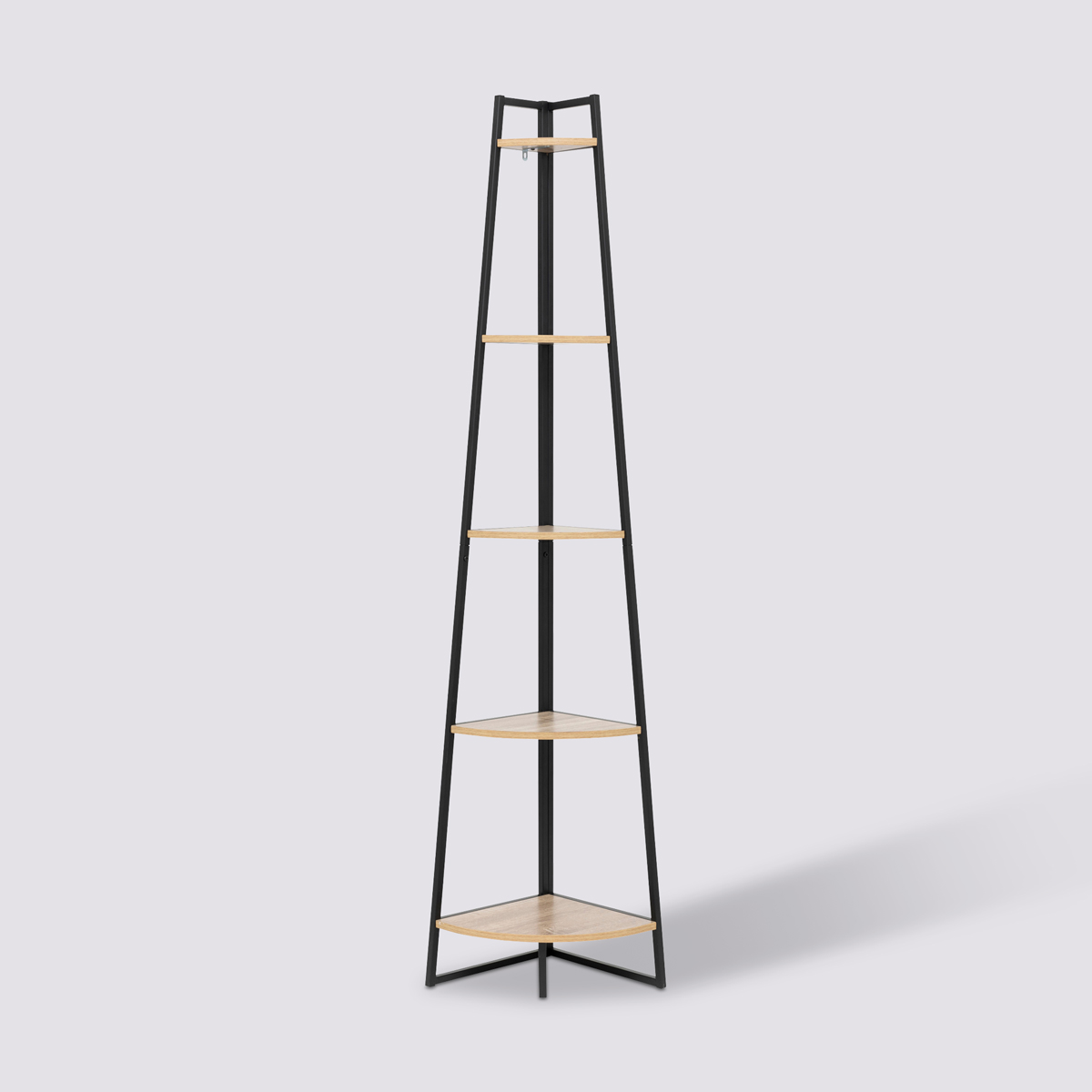 Étagère d'angle 5 niveaux 180cm, effet bois Aliaj