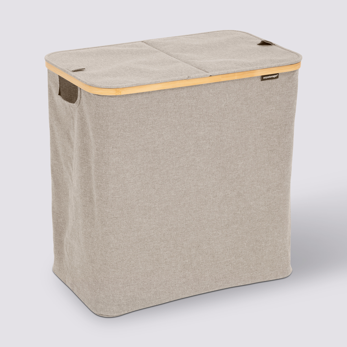 Panier à linge pliable double 80l, gris Tidy box