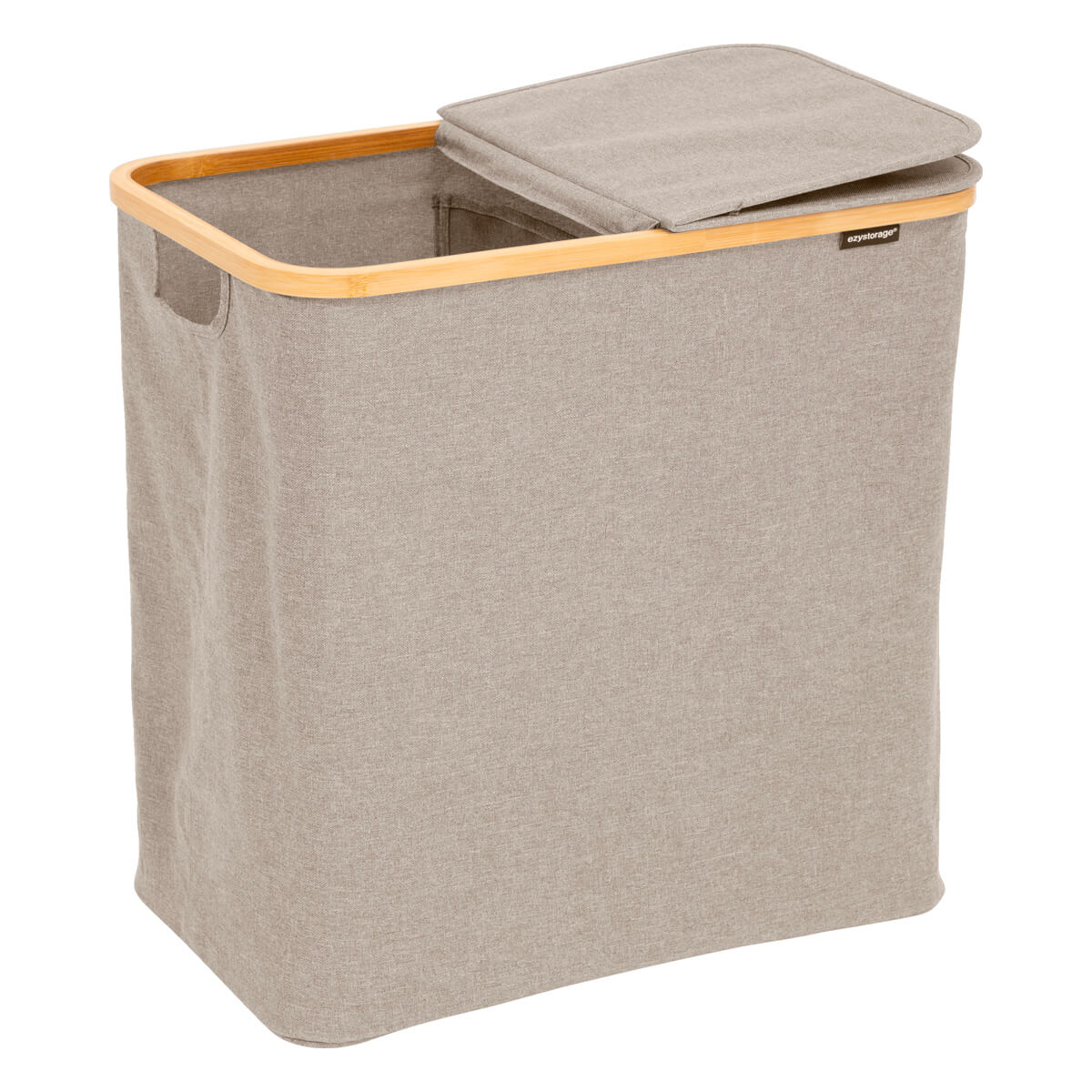 Panier à linge pliable double 80l, gris Tidy box