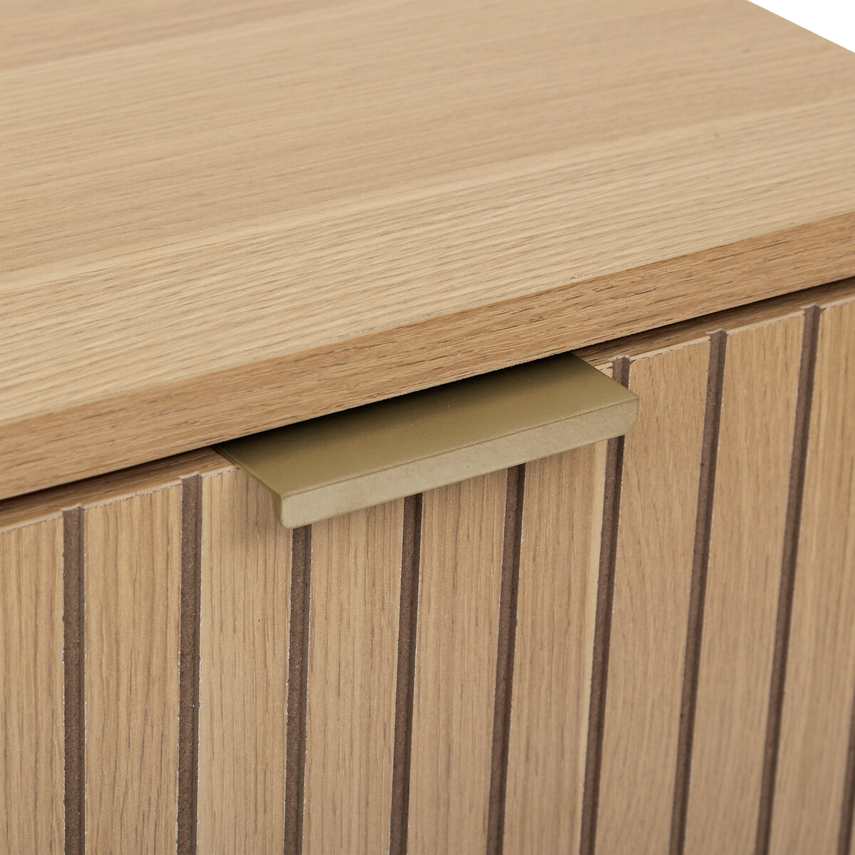 Meuble bas 2 portes, effet bois naturel Tasso