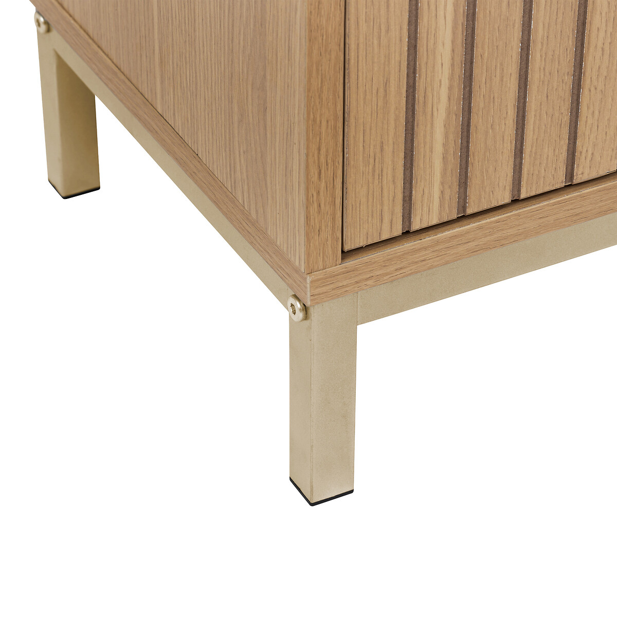 Meuble bas 2 portes, effet bois naturel Tasso