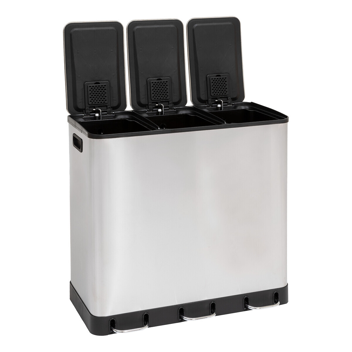 Poubelle de tri 3x18l, inox Ariane