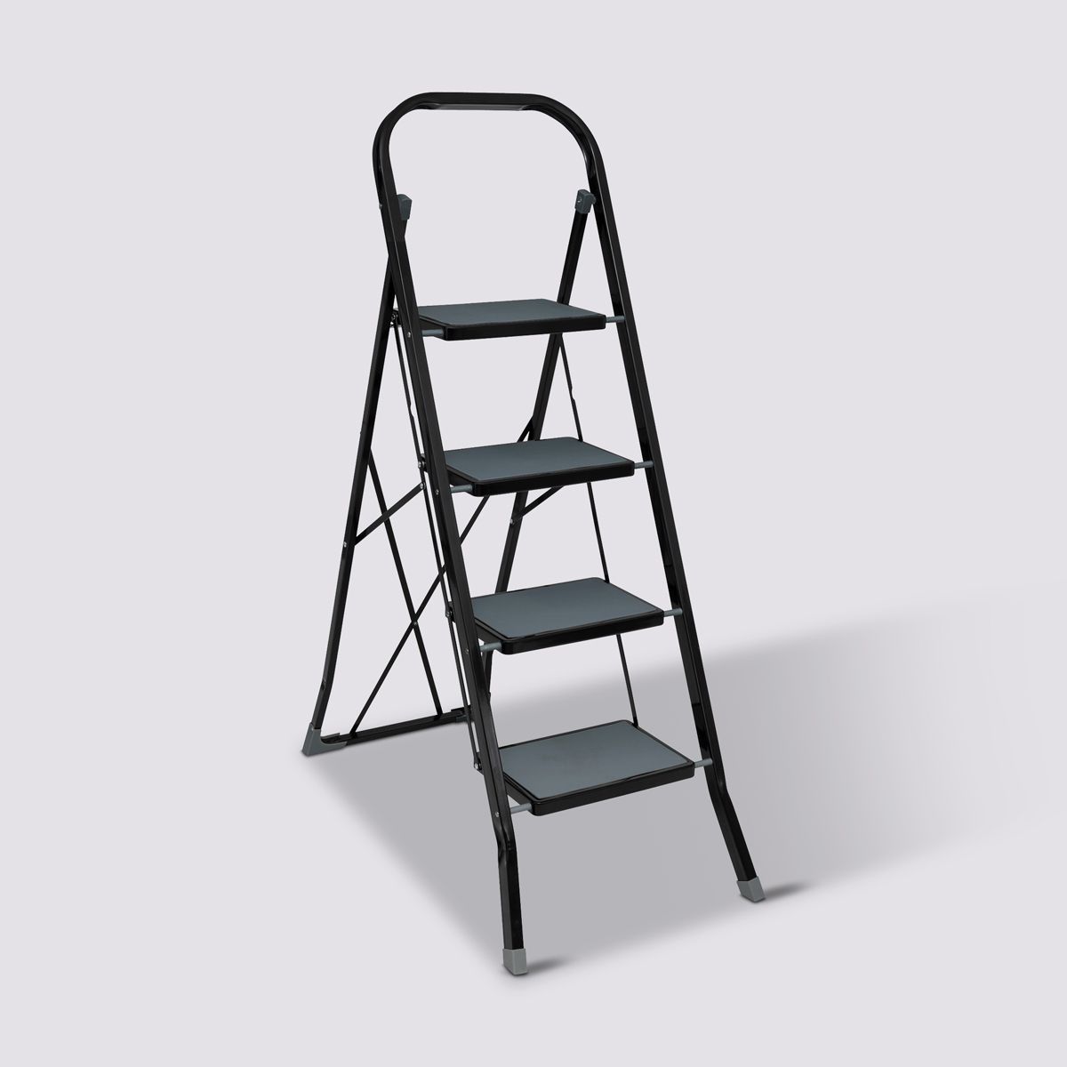 Escabeau 4 marches pliable, métal 