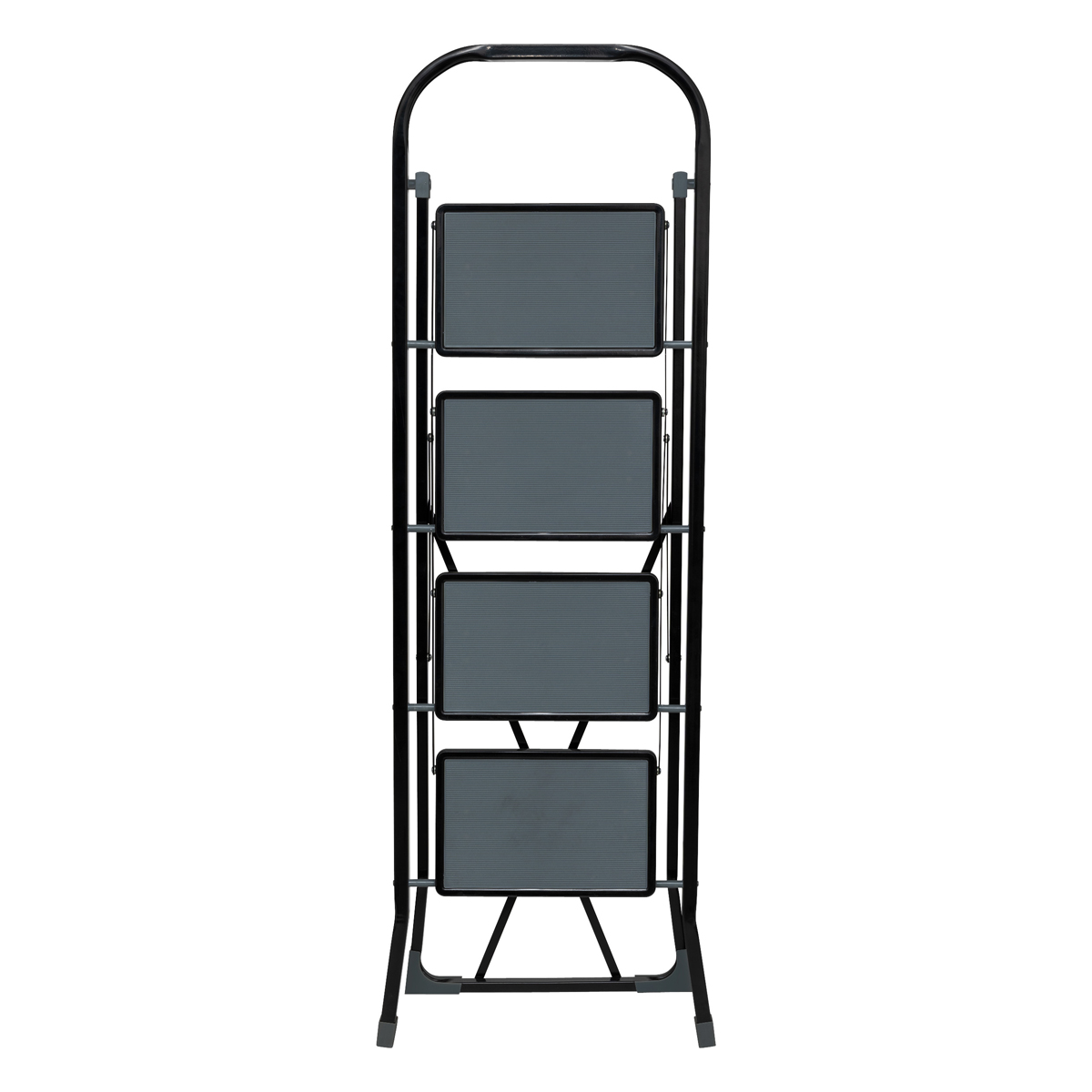 Escabeau 4 marches pliable, métal 