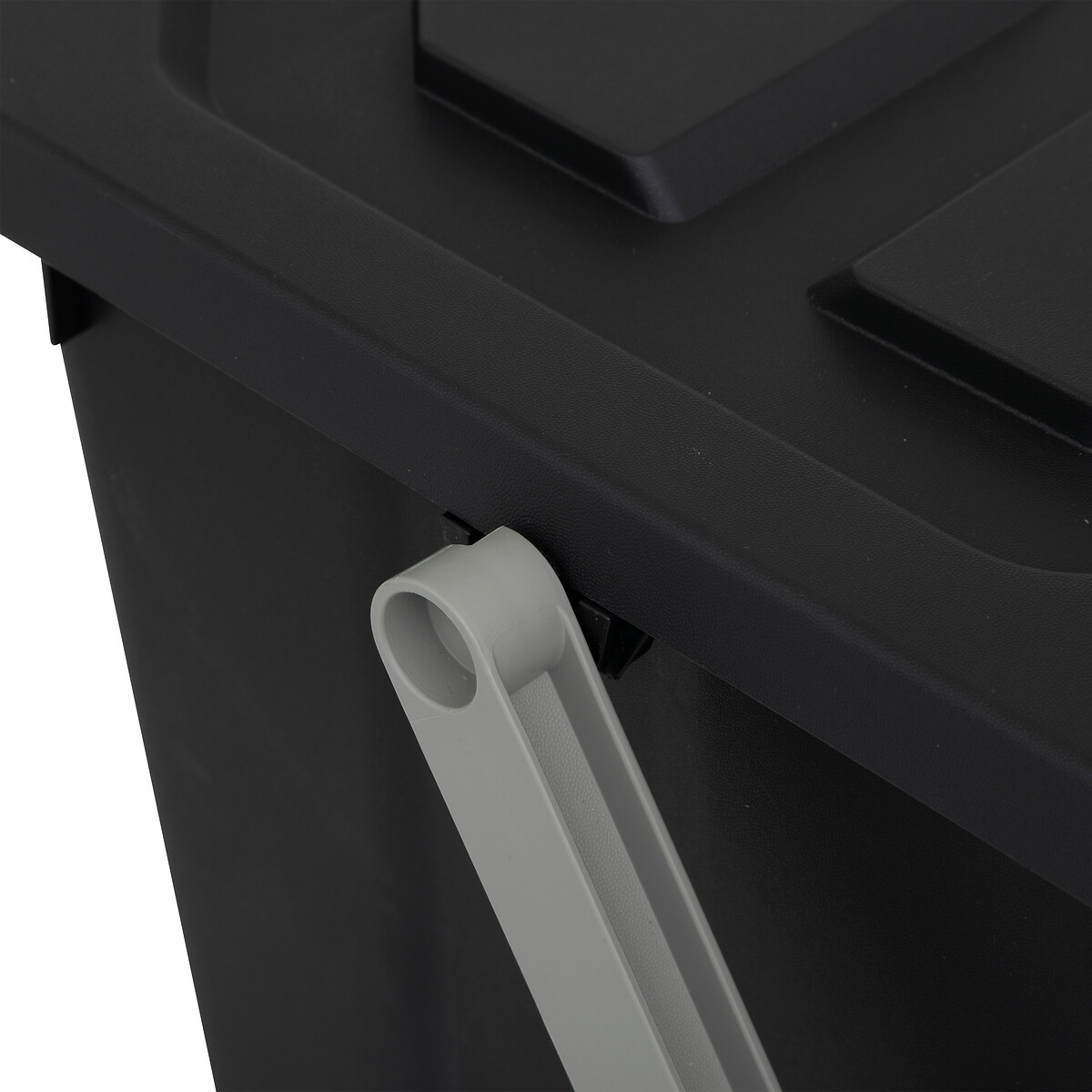 Poubelle de tri plastique 24l, noir 