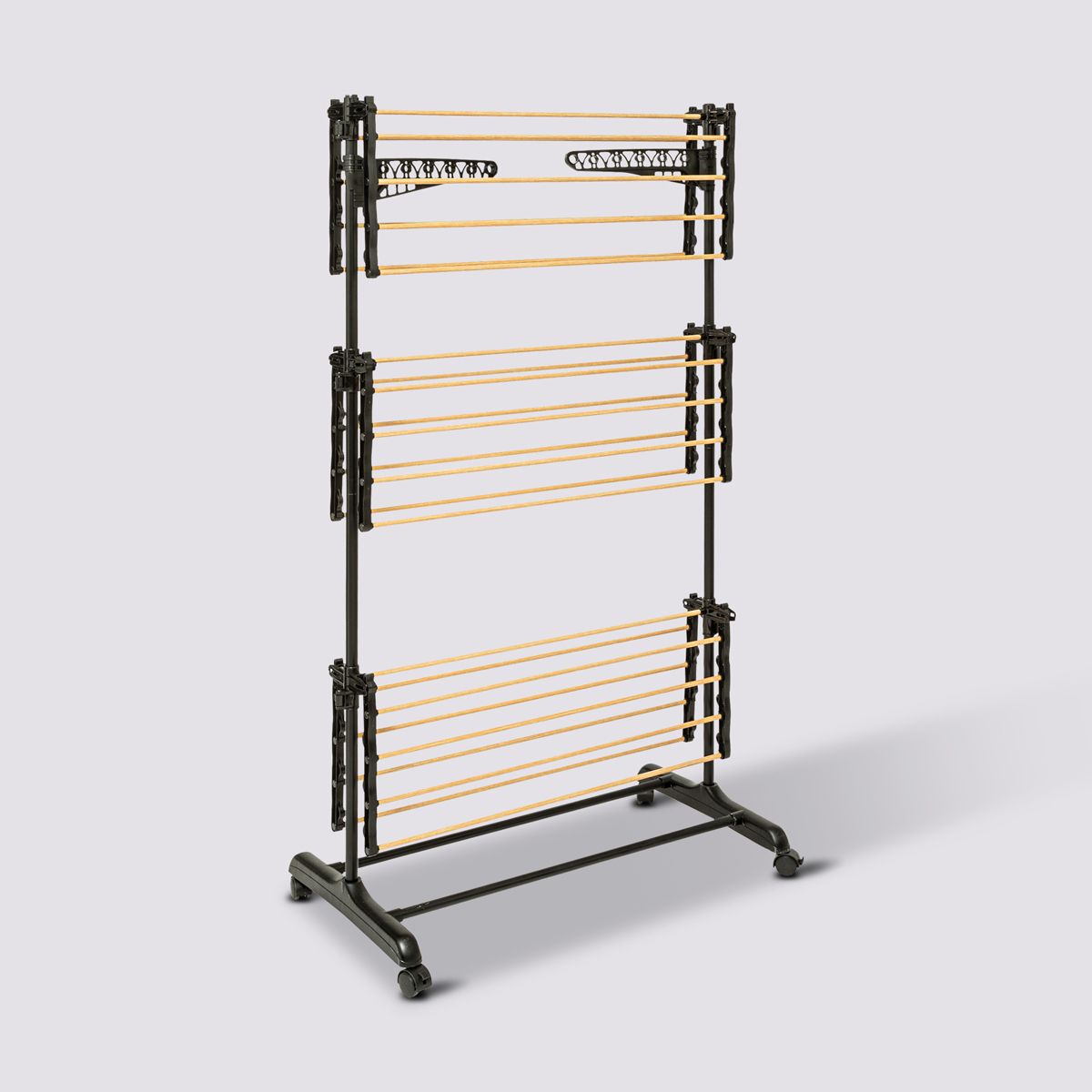 Étendoir à linge tour roues 25m Bara