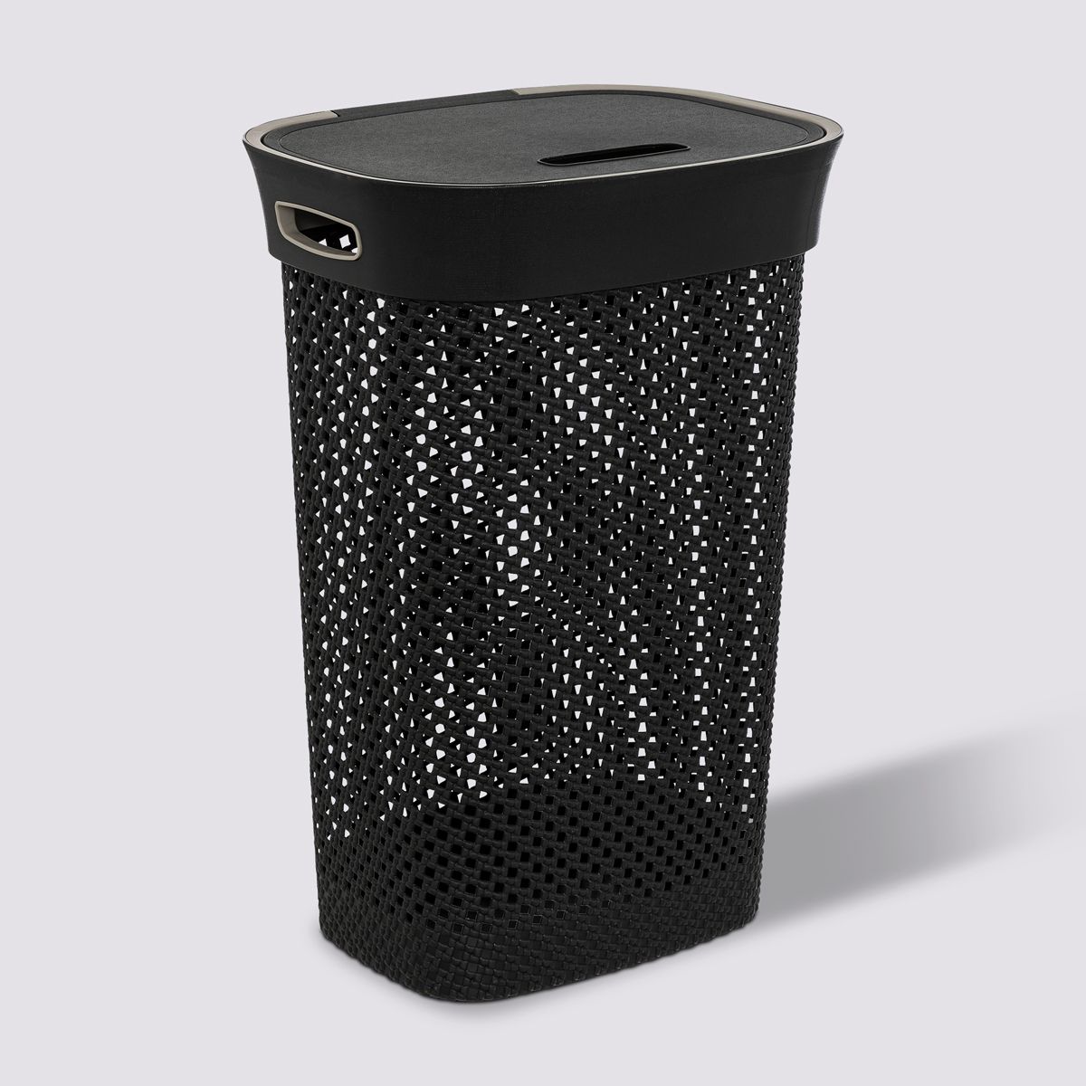 Panier à linge 60l, noir Purl