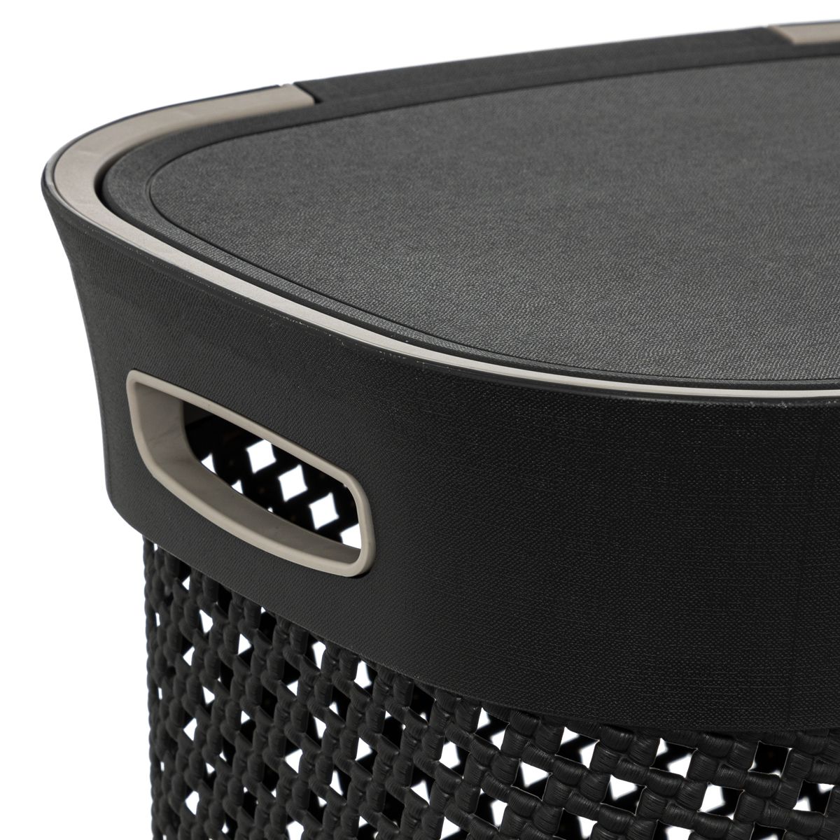 Panier à linge 60l, noir Purl