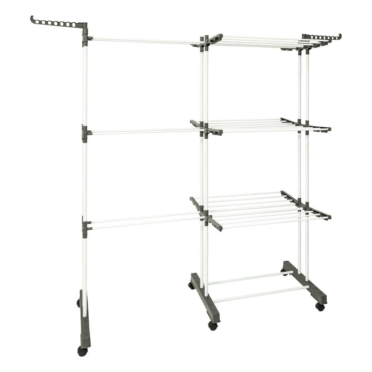 Étendoir à linge extensible et modulable roues 26m Sinai