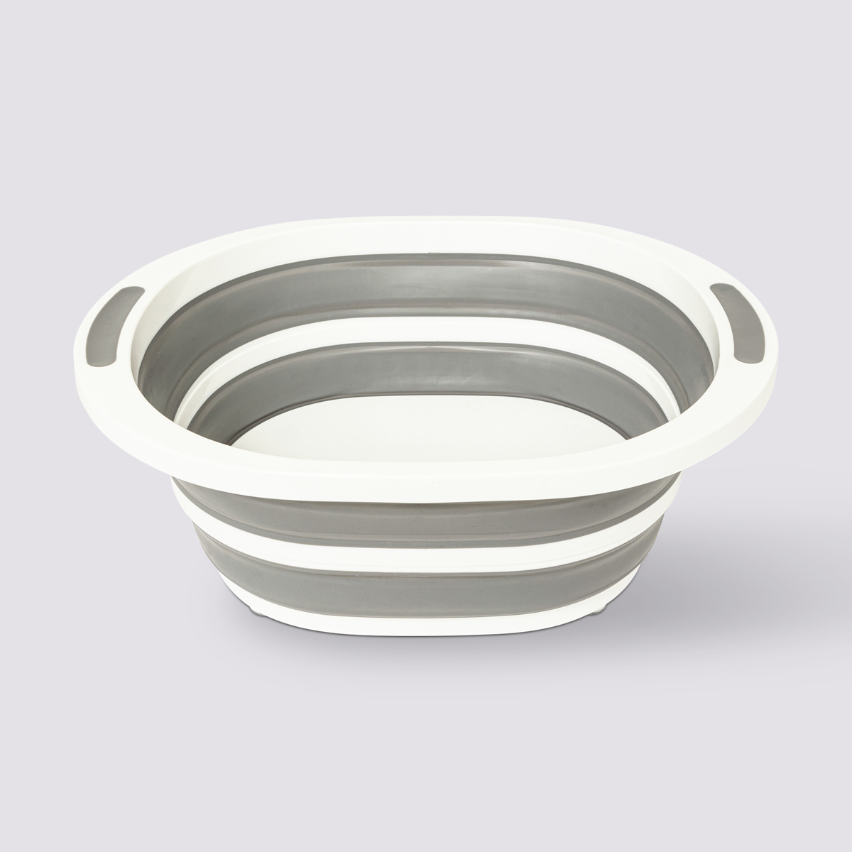 Bassine rétractable avec bouchon 8l, gris et blanc Retractable