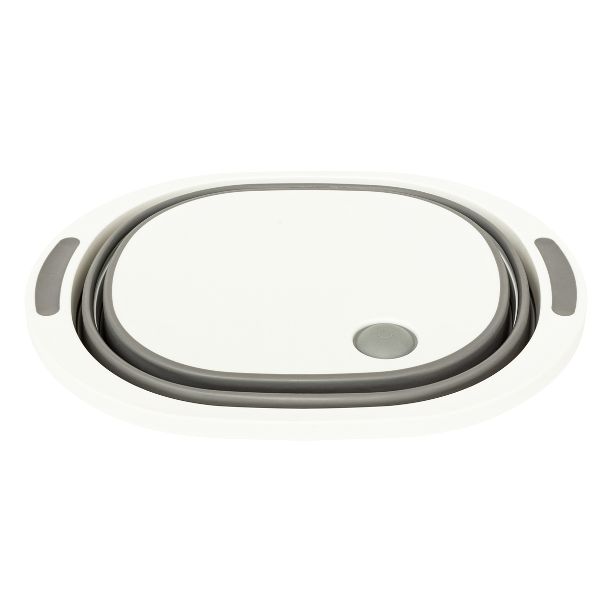 Bassine rétractable avec bouchon 8l, gris et blanc Retractable