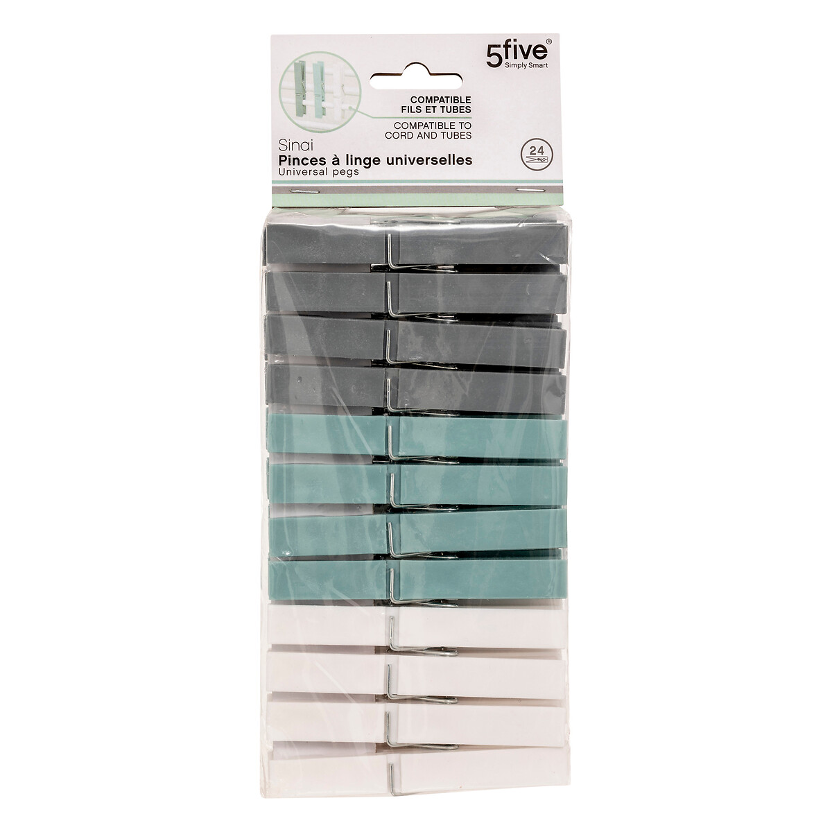 Lot de 24 pinces à linge Sinai