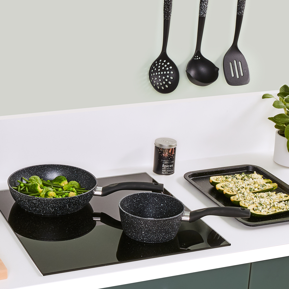 Set de casseroles en aluminium, 16/18/20 cm Caractère