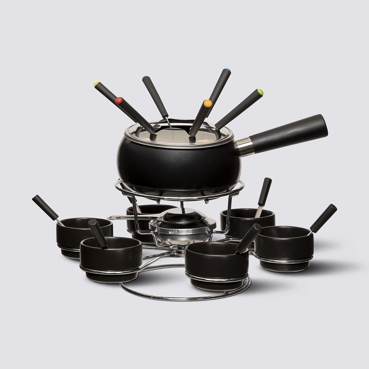 Service à fondue avec plateau tournant 