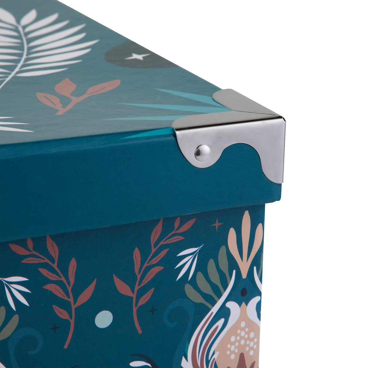 6 boites de rangement, bleu prétole Box'