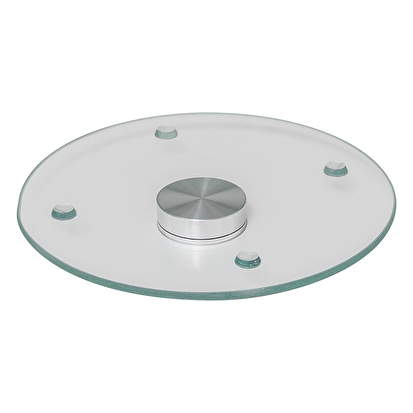 Plat tournant effet marbre, blanc 