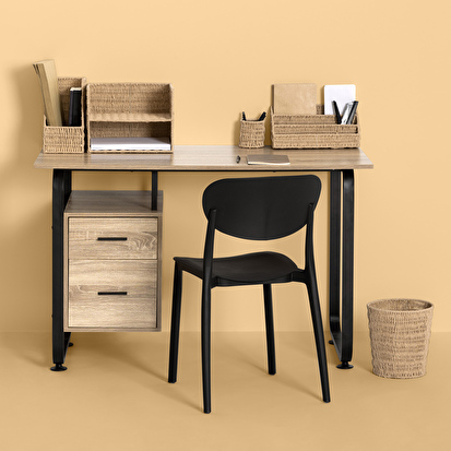 Corbeille de bureau, papier tressé Kord