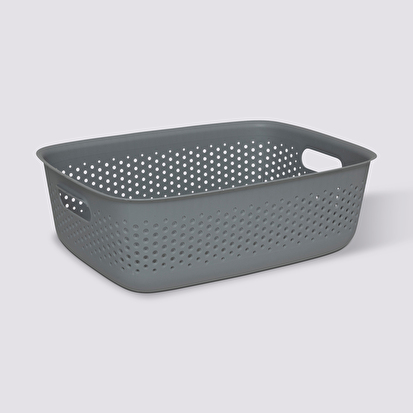 Panier en plastique 10l, gris Tila