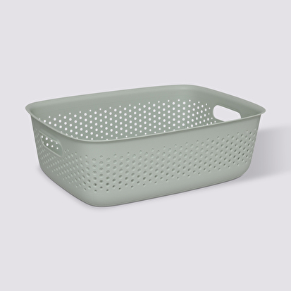 Panier en plastique 10l, sauge Tila