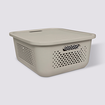 Panier avec couvercle 13,9l, lin Aera