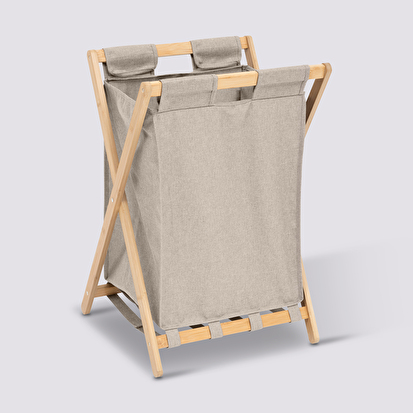 Panier à linge pliable 50l, gris Tidy box