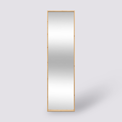 Miroir mural 125x35cm, bambou 