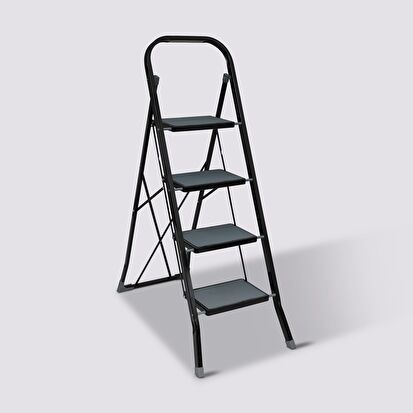 Escabeau 4 marches pliable, métal 