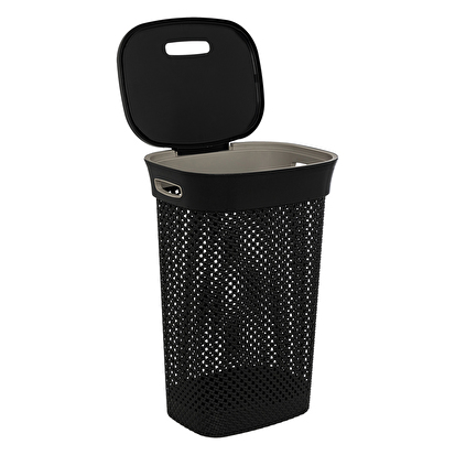 Panier à linge 60l, gris Purl