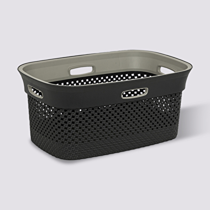 Panier à linge 45l, gris Purl