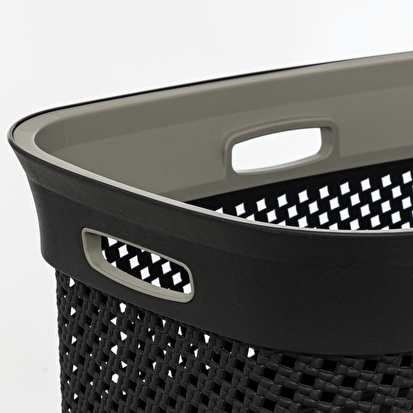 Panier à linge 45l, gris Purl