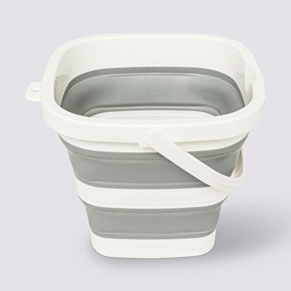 Seau rétractable 5l, gris et blanc Retractable