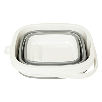 Seau rétractable 5l, gris et blanc Retractable