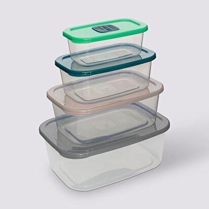 Lot de 4 boîtes de conservation avec valves micro-ondes 