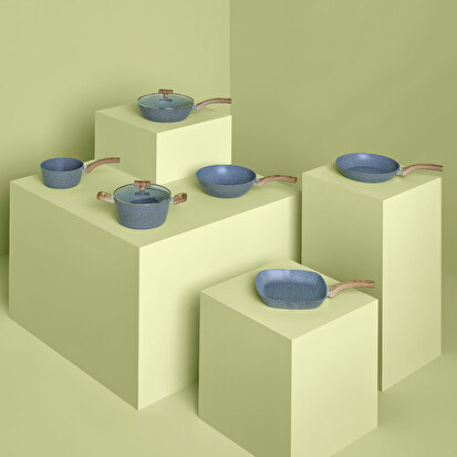 Set de poêles en aluminium forgé, 20/24/28 cm Nature