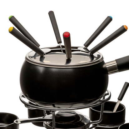 Service à fondue avec plateau tournant 