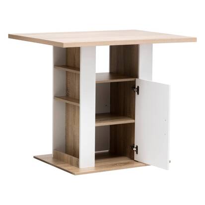 Ilot de cuisine, effet bois naturel 